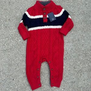 Baby Gap 1 piece cable knit sweater outfit
